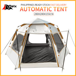 tent for camping waterproof 4 to 5 person Automatic Outdoor Tent Hiking Tent Large Family Tent 2 Doors 4 Windows Sunscreen 280X280X155CM