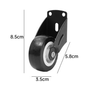 2Pcs Universal Vertical Hinged Door Base Support Wheel Door Rolling Wheels Furniture Fix Rollers
