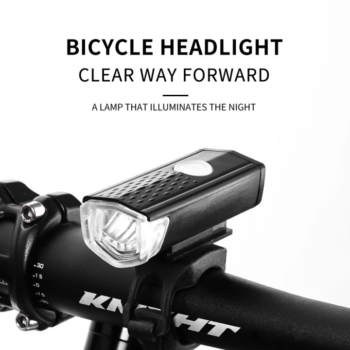 Bicycle Front Light USB Rechargeable LED Bike Light Flashlight
