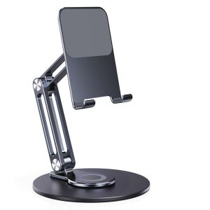 GIÁ ĐỠ IPAD ĐIỆN THOẠI ĐỂ BÀN ĐẾ XOAY GẤP GỌN CHẤT LIỆU NHÔM CAO CẤP
