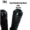 YAMAHA AEROX V2 TR1 BLACK STOCK HANDLE GRIP WITH BAR END. 