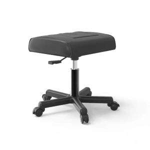Chair Stool Office Foot Rest Stool Sofa Leg Rest with Height Adjustment and Wheels Leg Tiredness Relief