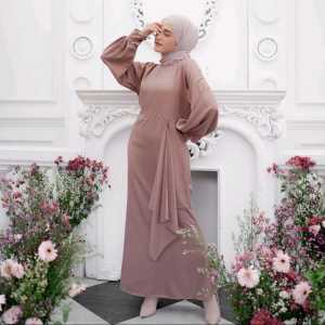 Gamis Faika Dress EID SERIES - Fashion Wanita Hijaber High Quality - Baju Lebaran Nikahan Kondangan