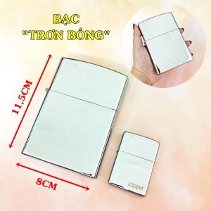 Bật Lửa ZIPPO Khổng Lồ Bạc Bóng (SIZE: 8CM X 115CM) Nặng: 500 Gam - (Xài Xăng)