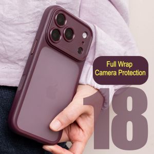 Full Lens Protection Matte Frosted Shockproof Case For iPhone 18Pro 17Pro 17Pro Max Active Camera Button Matte Protective Cover