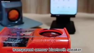 Mecha Bluetooth Speakers Transparent Wireless Sound Light Rhythm Speaker Audio Speaker Pigfly