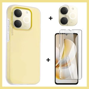 3in1 For Realme Note 70 Screen Tempered glass Protective film Realme note 70T Lens Film Dopamine 2-in-1 Double-layer protection Phone case Jelly case