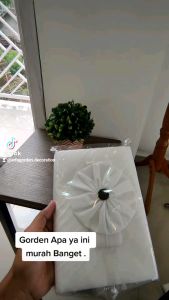 Gorden Kupu Kupu Putih cream Tidak Nerawang