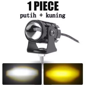 PROMO LAMPU TEMBAK LED LASER D2 MINI DRIVING HIGH / LOW PUTIH KUNING WATERPROOF IP67