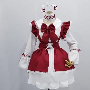 Plus-size Lolita maid outfit cute Japanese style lolita Skirt womens clothing dress maid uniform