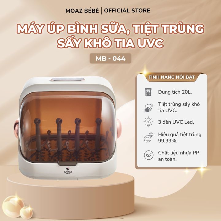 Máy úp bình sữa, tiệt trùng sấy khô tia UVC Moaz BéBé MB–044
