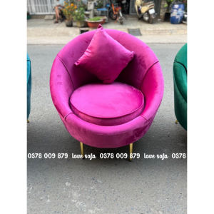 Ghế sofa đơn thư giãn ghế đọc sách sofa nail vải nhung đồ hiệu - bh 12 tháng - thiết kế bên trong NGỌC MAI
