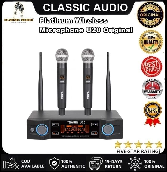Platinum Wireless Microphone U-20 CLASSIC AUDIO (ORIGINAL)