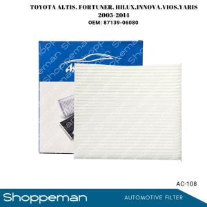 TOYOTA ALTIS FORTUNER INNOVA HILUX VIOS YARIS 5005-2014 CABIN FILTER AIR FILTER 87139-06080 AC-108