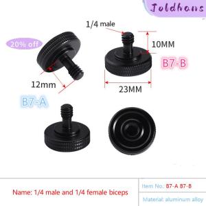 Joldhans 1 4 Dual Nuts Tripod Mount Screw Double Layer Thread Screw Mount Adapter Black Camera Screw Mount For Camera Flash