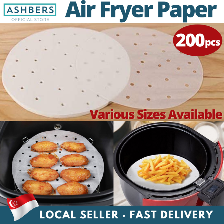 200 PCS Air Fryer Liners, Premium Perforated Parchment Paper Sheets ...