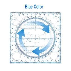 Polocat Multifunction Rotatable Ruler Drawing Template Art Design Architect Stereo Geometry Circle Drafting Measuring Scale Kawaii ruler