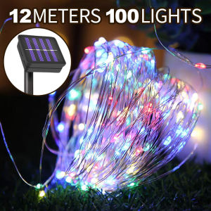 Solar Led String Lights Outdoor Christmas Lights Fairy Lights Copper Wire Lights String Holiday Atmosphere Decoration