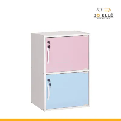 Jo ELLE - Zim 2 Doors Storage Cabinet with Lock / Storage Box with Lock / Almari Berkunci / Kabinet Buku / 收纳柜