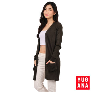 YUGANA - CRBELLE Cardigan Rajut Panjang Oversize Wanita