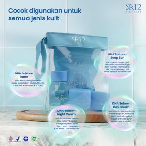 DNA SALMON SR12 BPOM Ecer dan Paket Skincare Wajah Glowing Sabun Toner Krim Siang Malam DNA SALMON