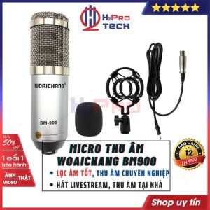 Mic Thu Âm Woaichang Bm900 Cao Cấp Micro Livestream BM900 Chuyên Dụng Cho Dòng Sound Card K10 K300 H9 V8-H2Pro Tech