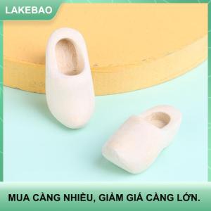 【LAKEBAO】 1 đôi giày gỗ thu nhỏ Nhà búp bê 1/12 Mô hình mô phỏng Phụ kiện tự làm
