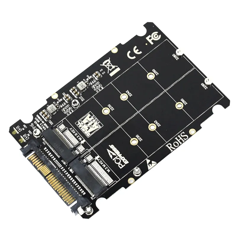 in NVMe SATA U2PCB NVME SSD Key M Key B SSD to SFF-8639  Adapter PCIe M2 Converter Desktop Computer Parts