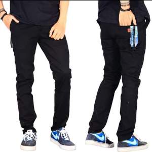Celana Chino Panjang Pria Wanita Slim Fit Bahan Katun Melar Formal Cinos Kantoran