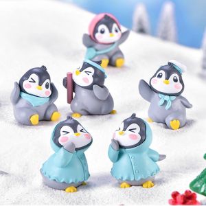 BLESSFUL Random Cute Crafts Little Penguin Small Statue Figurine Miniatures Ornaments Decoration Crafts