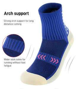 guibai Thickened towel-soled socks sweat-absorbent anti-odor glued anti-slip sports socks yoga socks