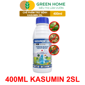 Chế Phẩm Trừ Bệnh KASUMIN 2SL GreenHome Chai 400ml Đặc Trị Đốm Lá Thối Vi Khuẩn Đạo Ôn Cho Cây
