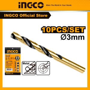 Bộ 10 và Bộ 5 Mũi khoan kim loại INGCO nhiều size 3mm-14mm