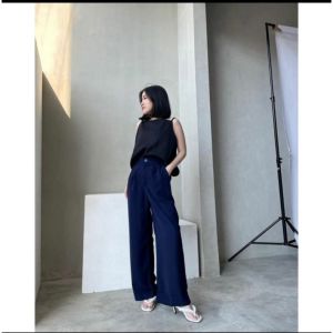 Trousers Kulot Loose - Celana Anti Kusut - Celana Kulot Wanita