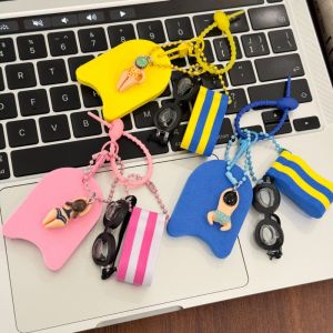 Floating Key Ring Yellow and Pink Water Buoyant Key Chain Boat Key Chains for Fishing Sailing Surfing Swimming Water Sport