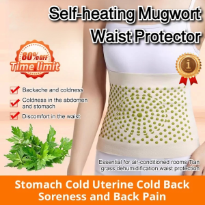Self Heating Wormwood Waist Belt for Lower Back Pain Relief Lumbar Support Brace Thermal Therapy Fights Lamig for Aircon Room Office Use