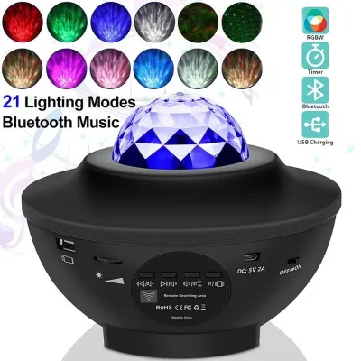 Galaxy Starry Projector Light 360° Rotation LED Night Lamp Smart Bluetooth Speaker Sky Star Projector Lights