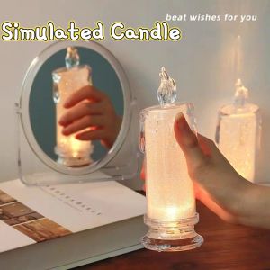 1Pcs Led Flameless Electric Candles Lamp Plastic LED Candle Battery Flickering Fake Tealight Candle for Hotel Wedding Decoration