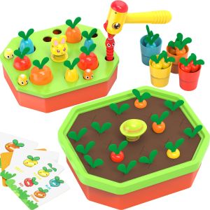 Montessori Toys for 18 months 2 3 4 year old girl boys Sensory 5 in 1 carrot toys color shape classification Christmas baby gifts learning education fine motor skills for young children activities