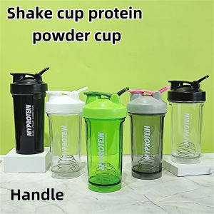 500ml Large Capacity Sports Water Cup Shaking Cup Transparent Plastic Fitness Cup Handle Portable Water Kettle Fitness Outdoor Equipment