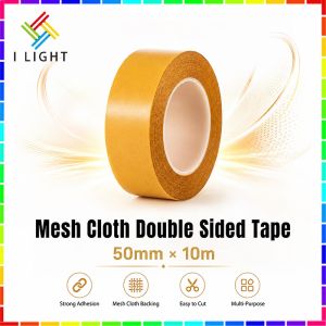 (Fast&COD) Mesh Cloth Double Sided Tape Strong Adhesive Waterproof No Residue For Carpet Mat Fixing