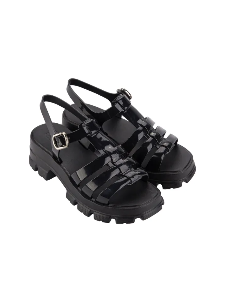 Ladies black best sale comfort sandals