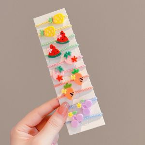 SIGVARD - Ikat Rambut Anak Isi 10 Pcs Gaya Perempuan Cewek Korea Motif karakter lucu Unik KCR50