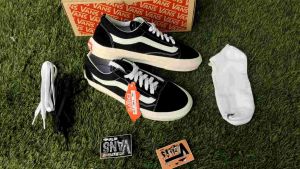 SEPATU V4NS OLDSKUL BLACK WHITE OG WAFLE DT BNIB MADE IN CHINA SEPATU PRIA SEPATU WANITA SEPATU SNEAKERS SEPATU CASUAL SEPATU IMPORT