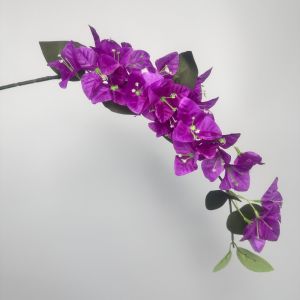 NOBLELUX 1PC Fake Silk Artificial Flowers Realistic UV Resistant Fake Flower Branch Climbing Plant Bougainvillea Vines for Planter Gardens Balcony Porch