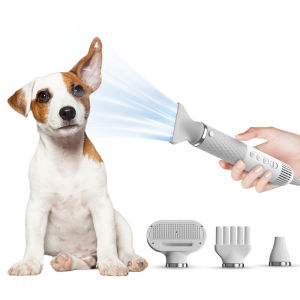 ROJECO Portable 2 in 1 Pet Hair Dryer For Dogs Cat Grooming Comb Brush Professional Dog Blow Dryer Smart Dog Blower Accessories