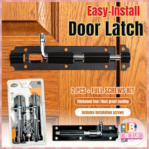 Biblio 2Pcs Easy-Install Barrel Bolt Lock - Durable Iron Slide Latch For Doors Cabinets & More