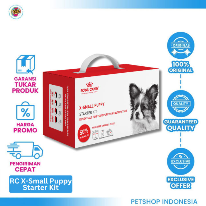 Royal Canin X-Small Puppy Starter Kit Paket Lengkap Makanan Anak