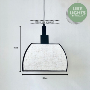 Likelights GA Handmade Pendant Lamp | Japandi Modern Contemporary Hanging Ceiling Light | E27 Designer Lighting for Dining Room Bedroom Kitchen Island Bedside & Cafe | Artisan Pendant Light Singapore