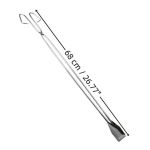 32cm 58cm 68c 80cm Jepitan Sampah Panjang Stainless Steel Penjepit Sampah Capitan Sampah Untuk Menjepit Sampah di Kebun Sayur Lapak Pasar & Kompleks Sekolah Alat Ambil Sampah Alat Penjepit Sampah